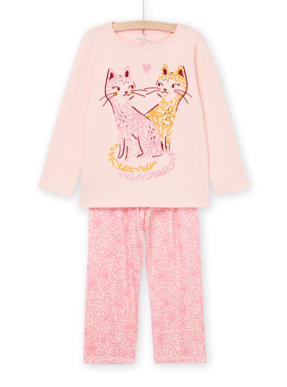 Pijama con estampado de gatos y estampado de flores. REFAPYJCAT / 23SH11D7PYJ321