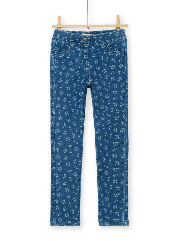 Jeggings con estampado de cerezas de color azul LAJOJEG1 / 21S90142D2BP274