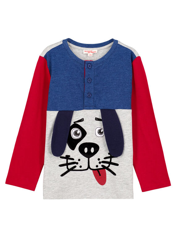 Camiseta con cuello tunecino tricolor GOTRITEE1 / 19W902J1TML943