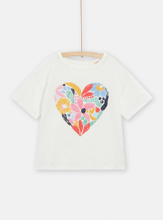 Camiseta de color crudo para niña TACLUTI3 / 24S901O3TMC001