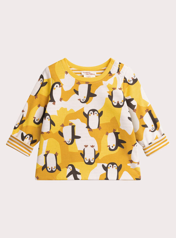 Camiseta reversible con estampado de pingüino para bebé  VUBATEE2 / 24WG10Q1TML009