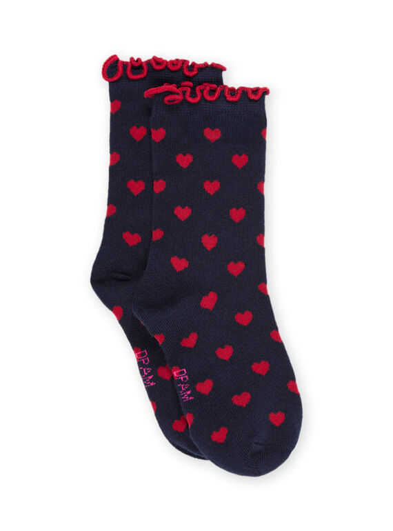 Calcetines con estampado de corazón RYAJOSCHO3A / 23SI017ASOQC205