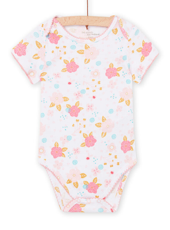 Body de manga corta con estampado floral PEFIBODFLO / 22WH1346BDL001