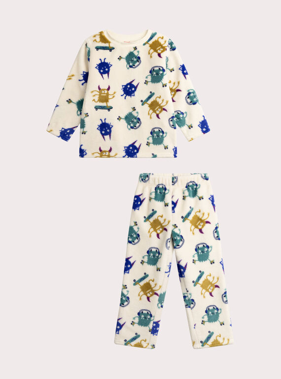Pijama de polar crudo para niño  VEGOPYJBOA1 / 24WH1294PYJ001