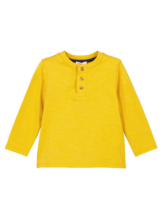 Camiseta Ocre de manga larga con cuello tunecino GOJOTUN3 / 19W90235D32B116