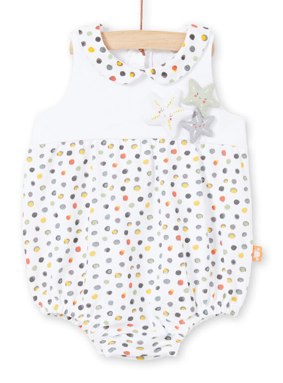 Pelele de color blanco y amarillo de lunares para recién nacida LOU2BAR / 21SF03I1BAR000