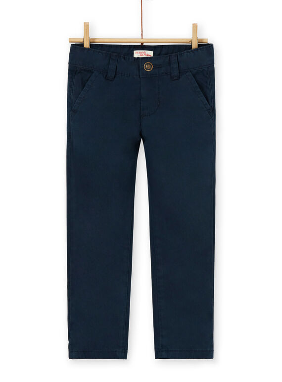Pantalón chino azul marino de algodón para niño LOJOPACHI2 / 21S90235PAN705