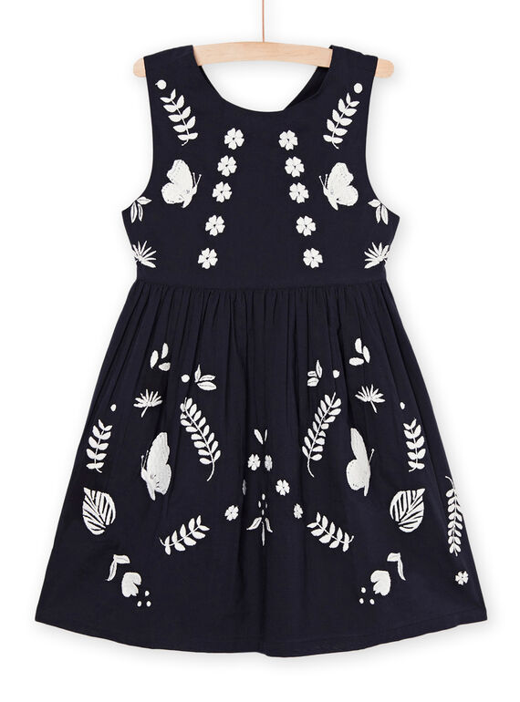 Vestido negro bordado 