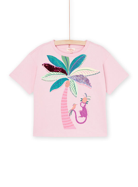 Camiseta rosa con dibujo animado exótico RAEXOTI2 / 23S901V3TMCD315