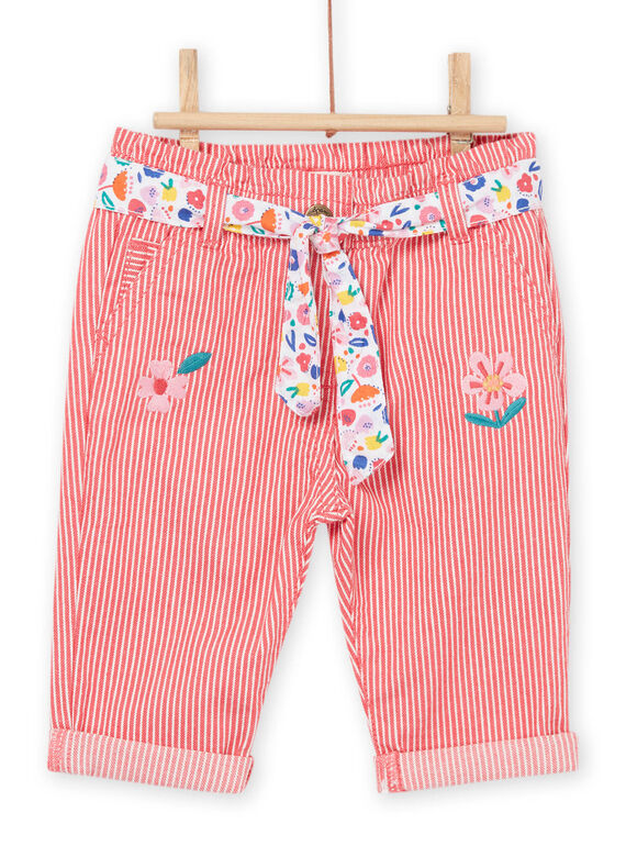 Pantalón de rayas con cinturón RINAUPAN / 23SG09N1PAN505
