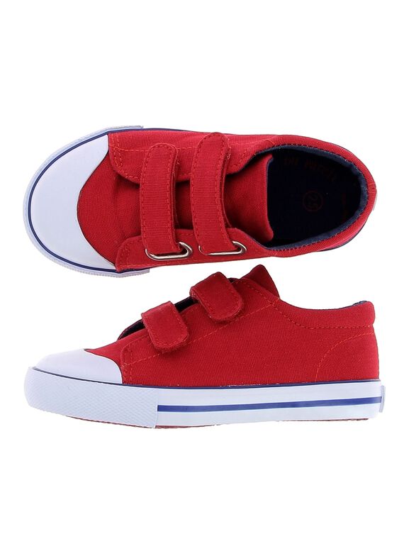 Baby boys' canvas trainers CBGVELRED / 18SK38O2D16050