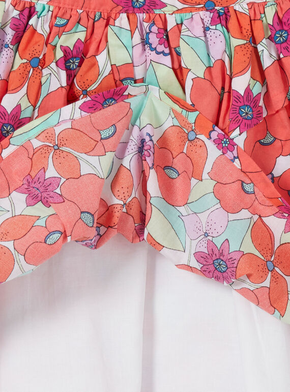 Falda verde y naranja con estampado de flores LAVIJUP1 / 21S901U2JUP000