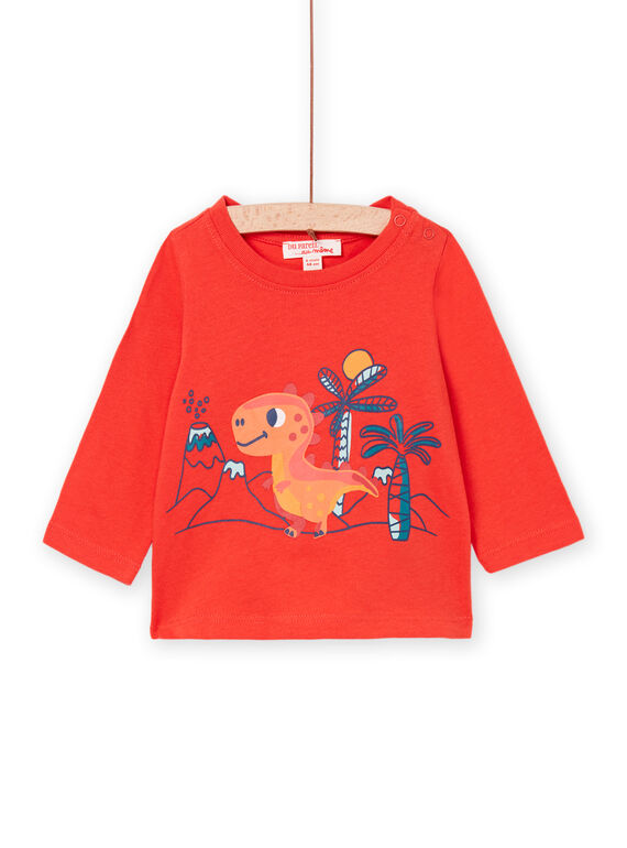 Camiseta de manga larga roja PUPRITEE3 / 22WG10P1TMLE405