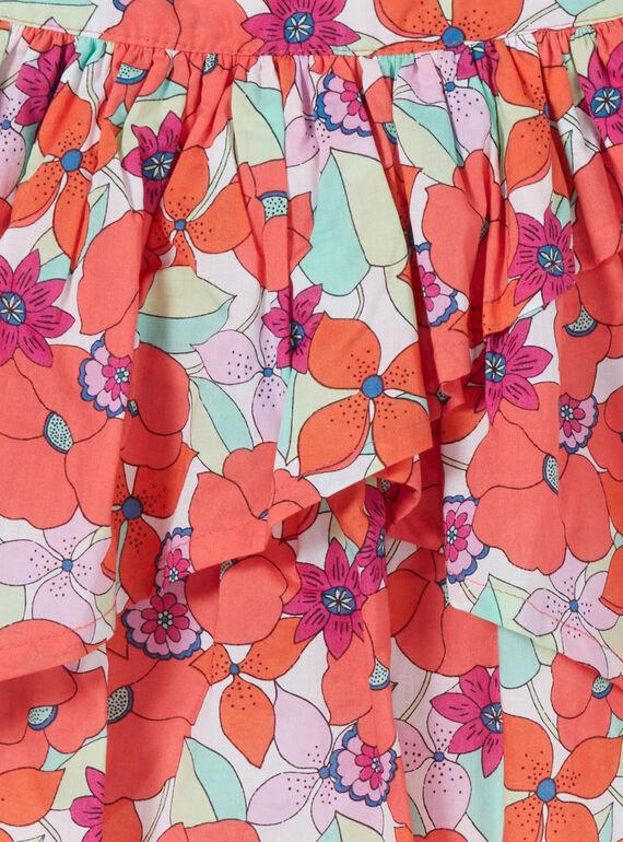 Falda verde y naranja con estampado de flores LAVIJUP1 / 21S901U2JUP000