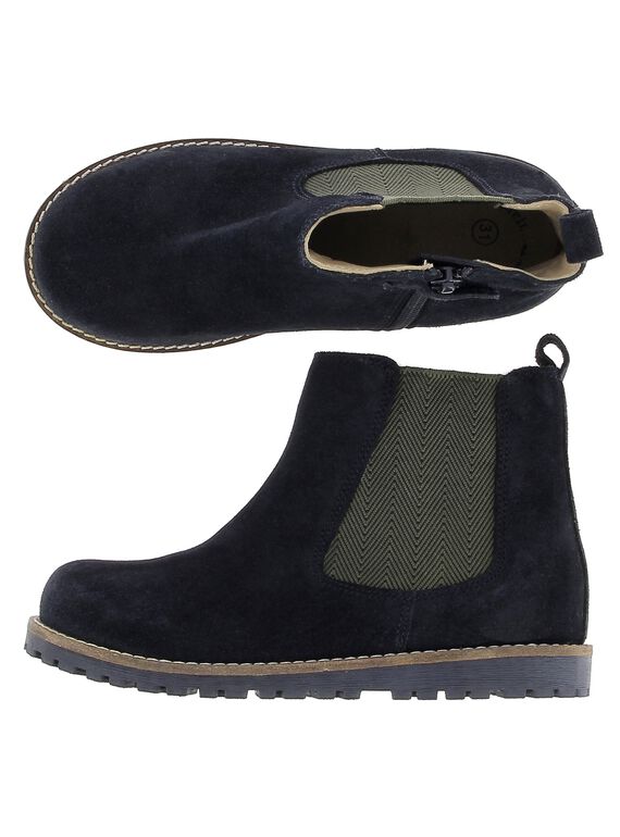 Boys' leather boots DGBOOTCHE1 / 18WK36T1D0D070
