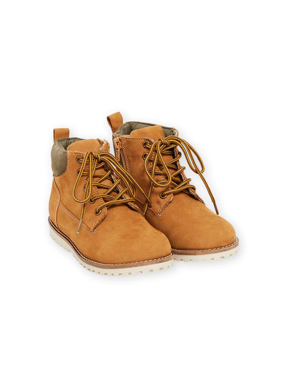 Boots de piel de color camel para niño MOBOOTALEXY / 21XK3682D0D804