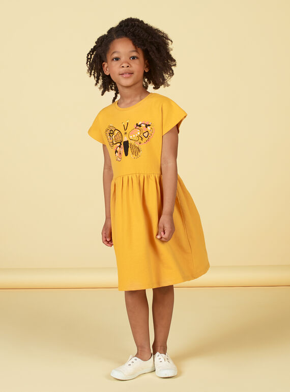Vestido amarillo LAPOEROB2 / 21S901Y2ROB107