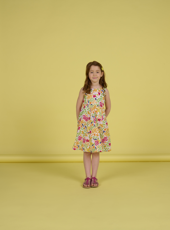 Vestido multicolor para niña NAHOROB1 / 22S901T3ROB000
