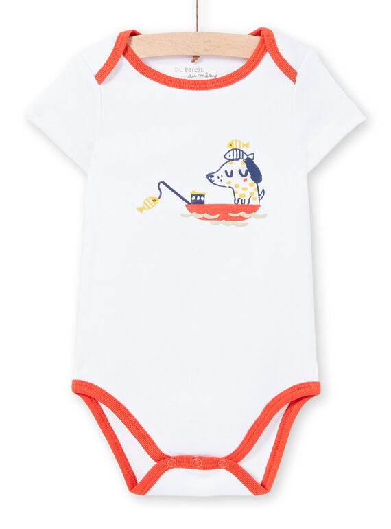 Body blanco, con estampado, para bebé niño LEGABODMAR / 21SH14G5BDL000