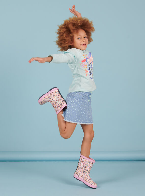 Falda vaquera clara con para niña : comprar online - Faldas, Shorts, Peto | DPAM