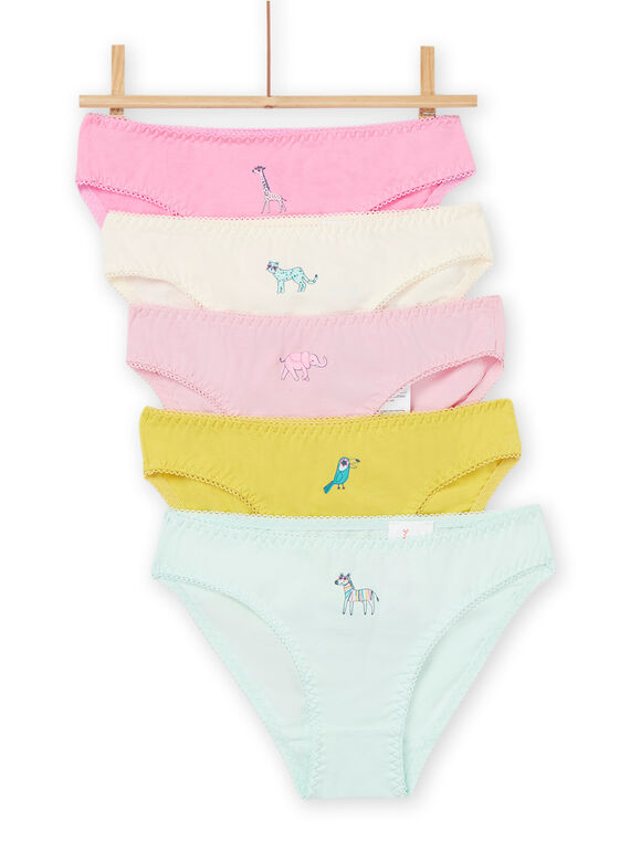 Pack de 5 braguitas con estampado de animal REFALOTSEM2 / 23SH1115D5LD303