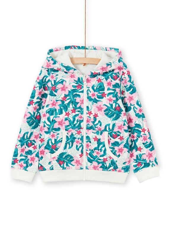 Sudadera de chándal con capucha, estampado de flores hawaianas. LAJOHOJOG2 / 21S90142D33001