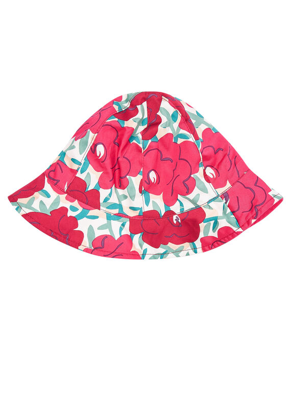 Sombrero con estampado floral de popelina para niña JYAWEHAT1 / 20SI0191CHA001
