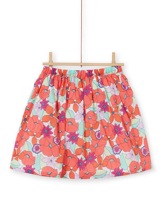 Falda verde y naranja con estampado de flores LAVIJUP1 / 21S901U2JUP000