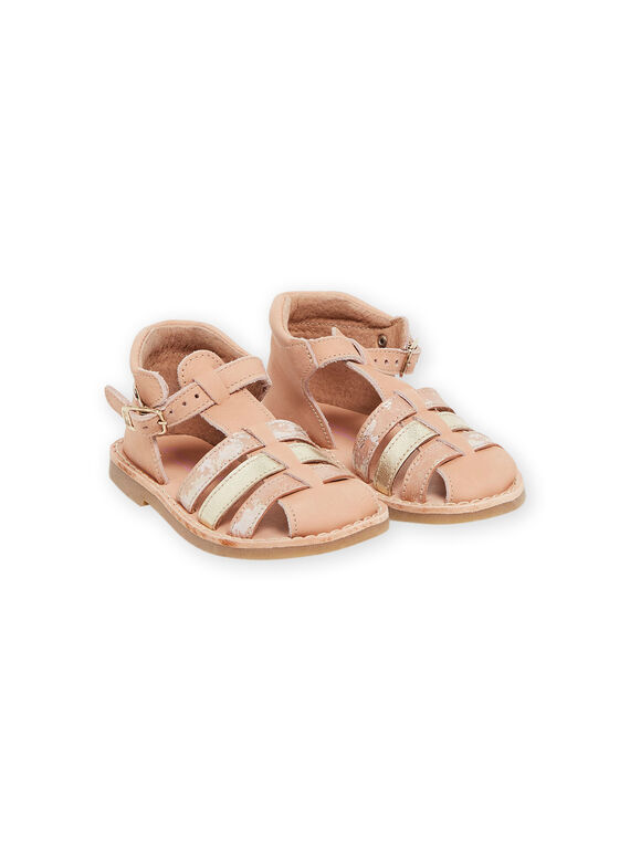 Sandalias de piel de color coral RISANDCORAIL / 23KK3762D0E415