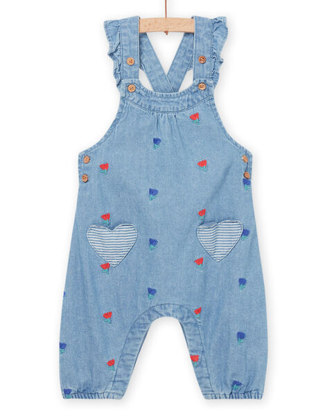 Peto vaquero con bordado floral RINAUSAL / 23SG09N1SALP269