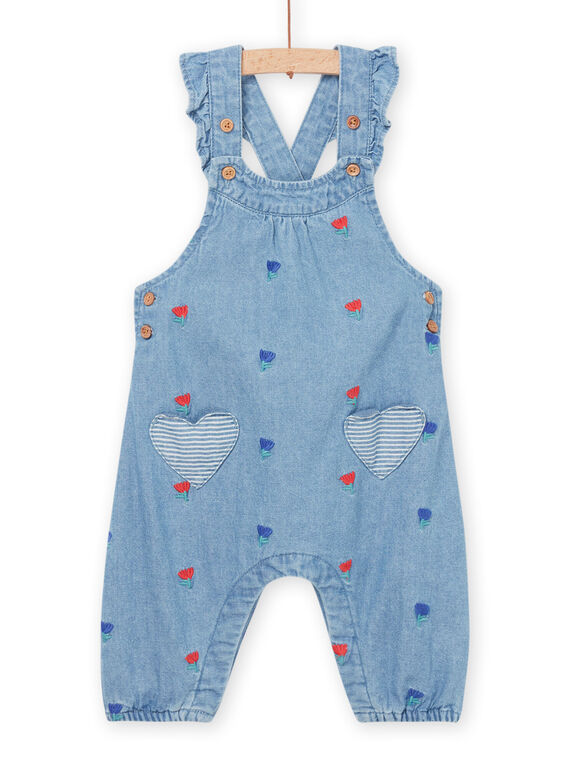 Peto vaquero con bordado floral RINAUSAL / 23SG09N1SALP269