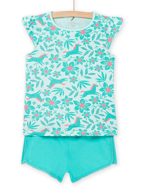Pijama azul hielo para niña NEFAPYJBIS / 22SH11HDPYJ219