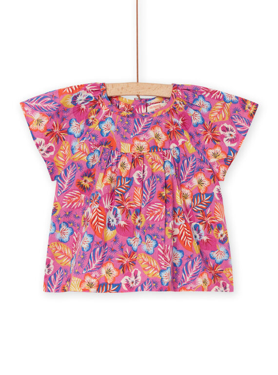 Camisa rosa con estampado floral RIJUNCHEM / 23SG09U1CHE310