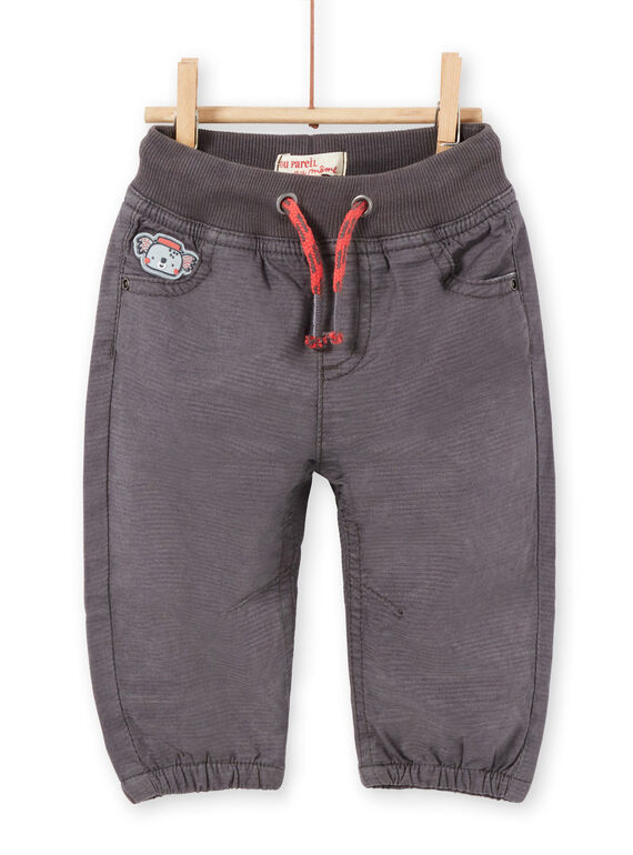 Pantalón de color gris oscuro para bebé niño LUPOEPAN1 / 21SG10Y2PANJ916