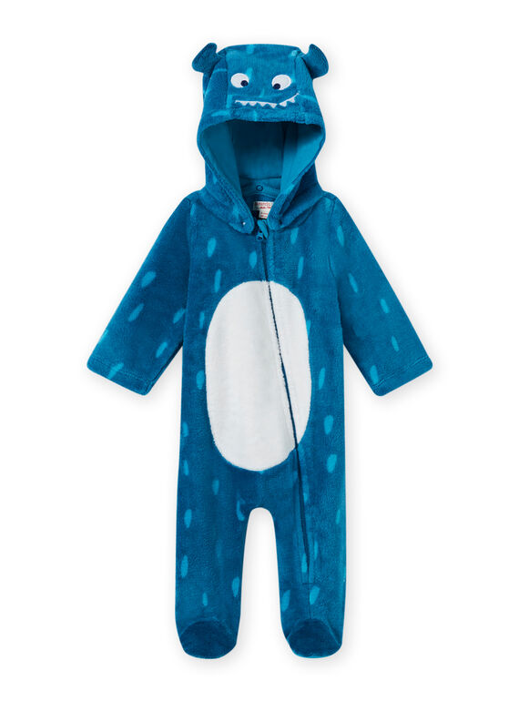 Sobrepijama azul con capucha y estampado de monstruo para bebé niño MEGASURPYJ / 21WH1491SPY715