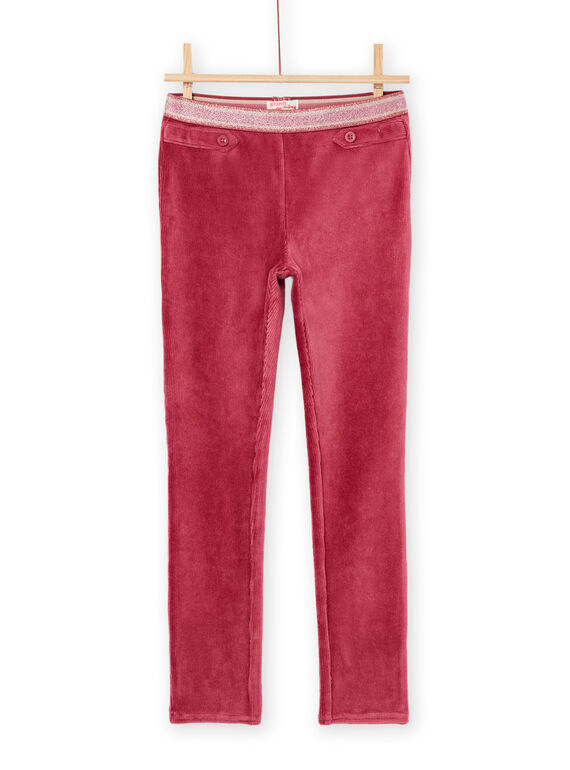 Pantalón rosa elástico de terciopelo PAJOMIL4 / 22W901D5PAN718