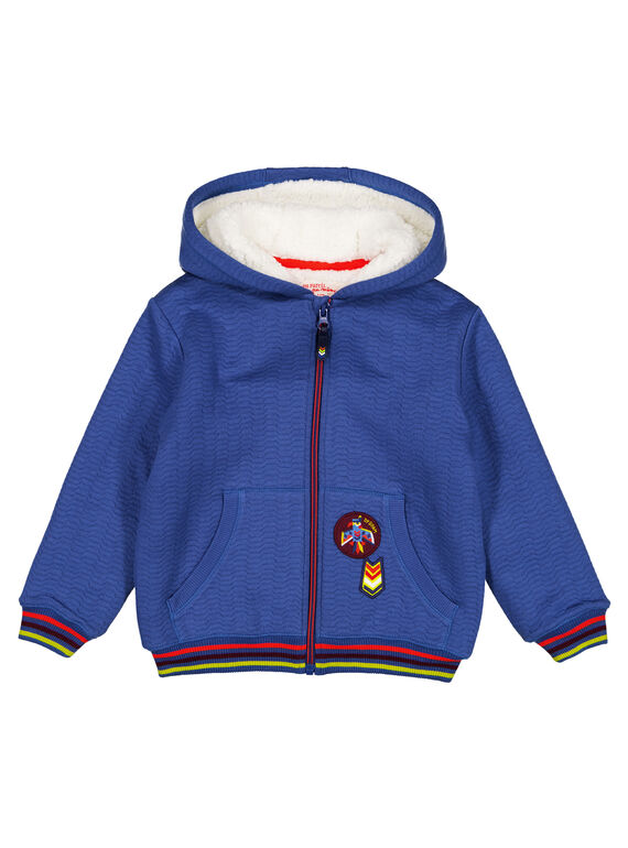 Chaqueta metalizada y forrada de borrego de color azul GOVIOGIL / 19W902R1GIL622