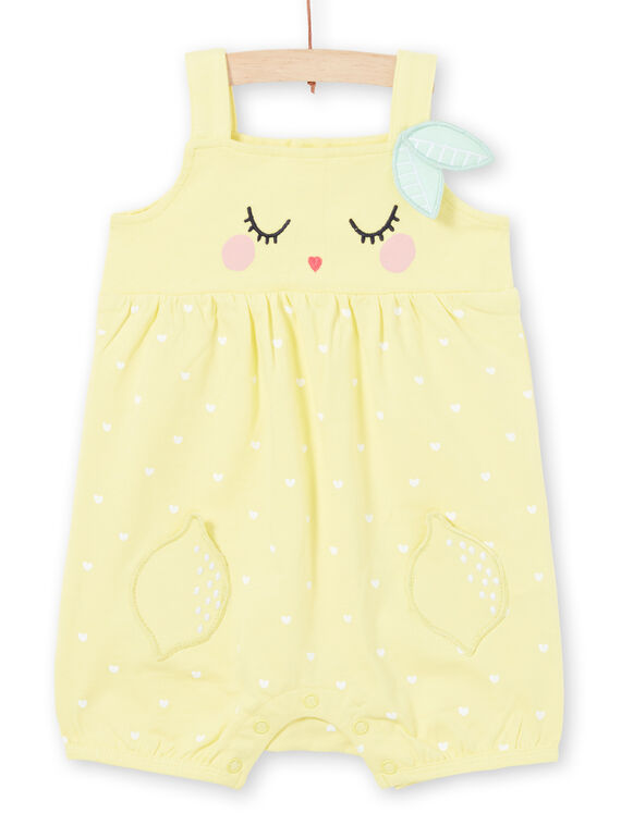 Pelele de color amarillo, para bebé niña LEFIGRECIT / 21SH13C5GRE116
