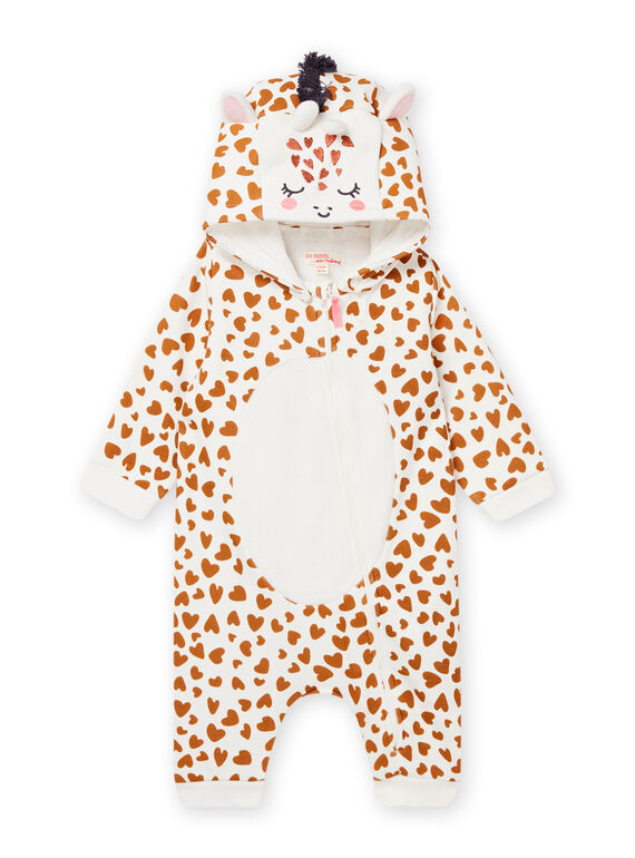 Sobrepijama con dibujo de jirafa crudo para bebé niña NEFISURGIR / 22SH13E1SPY001