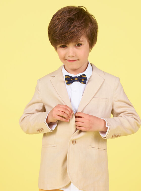 Chaqueta beige para niño LOJAUVES / 21S902O1VESA014