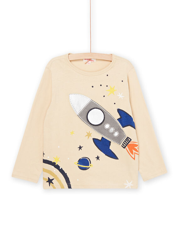 Camiseta de manga larga con estampado de cohete PORETEE3 / 22W902T1TMLA006