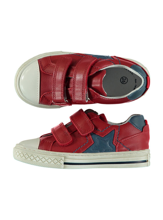 Zapatillas bicolor de piel para niño FGBASSTAR / 19SK3635D3F050