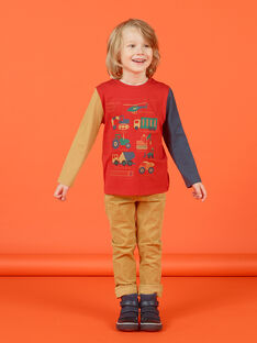 Camiseta de color rojo y naranja para niño MOCOTEE4 / 21W902L3TMLF521