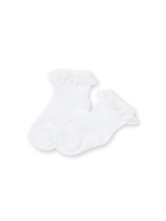 Calcetines de color blanco roto para bebé niña KYIESCHODEN1 / 20WI0981SOQA001