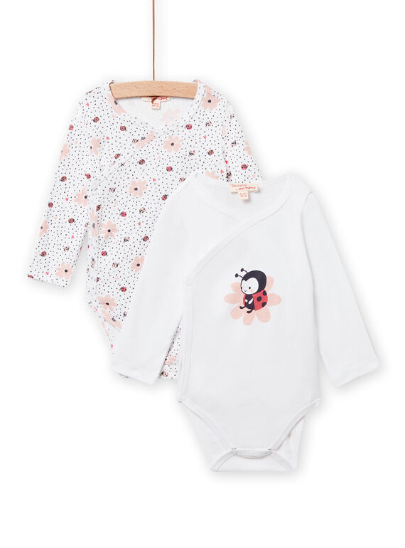 Pack de 2 bodis con estampado de mariquitas y flores para niña NOU1BOD3 / 22SF0341BDN000