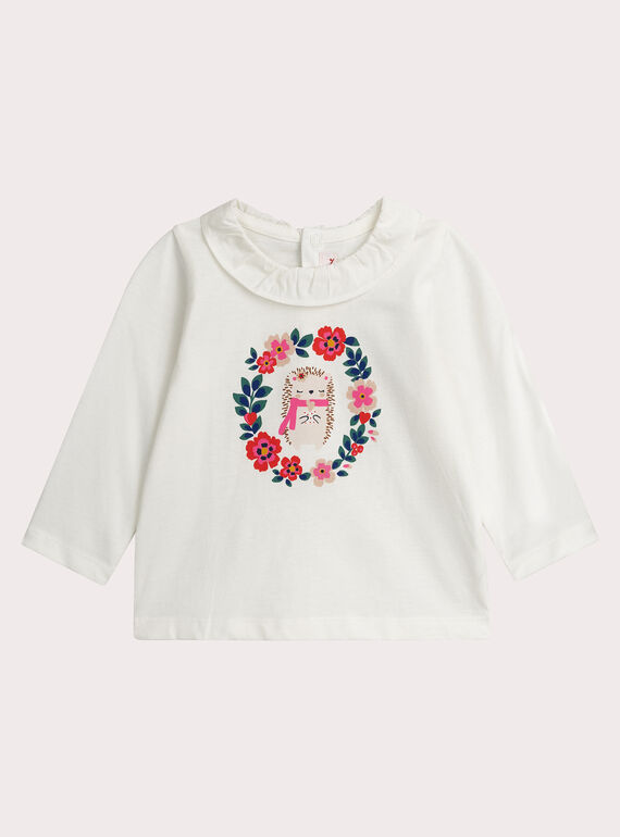Sujetador de manga larga con animación de erizo para niña  VIROBRA / 24WG09P1BRA001