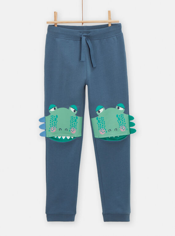 Pantalón de chándal de color azul con dibujo de dinosaurios para niño TOCOJOG / 24S902N1JGB622