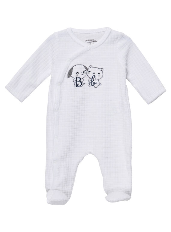 Pelele de terciopelo con abertura delante unisex para recién nacido JOU1GRE4 / 20SF05J1GRE000