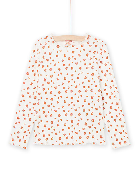 Camiseta de manga larga de color crudo de RIB PAJOUTEE2 / 22W901B9TML001