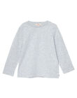Camiseta de manga larga de color gris jaspeado para niño JOESTEE3 / 20S90261D32J922